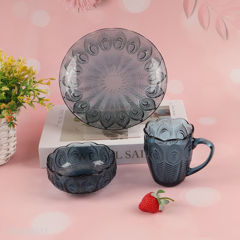 Taza de vidrio x3